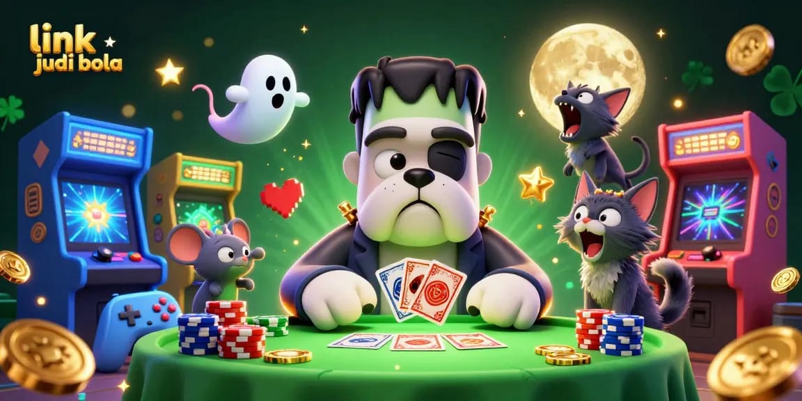 Experience thrilling gameplay with link judi bola and enchanting characters at a spooky casino.