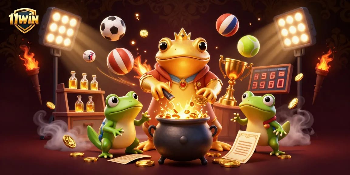 Experience thrilling sports betting action with 11WIN, featuring dynamic casino elements.