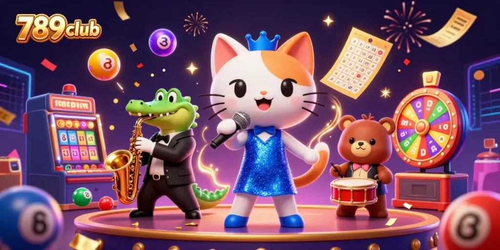 Experience the vibrant gaming world of 789club with engaging characters and exciting casino elements.