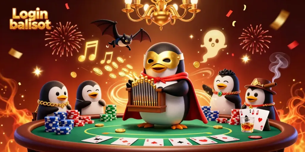 Experience the excitement of Login balislot with a vibrant 3D casino illustration, showcasing thrilling gaming elements.