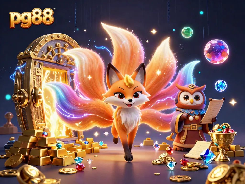 Play games at pg88 and unlock treasures amidst magical characters and vibrant casino elements.