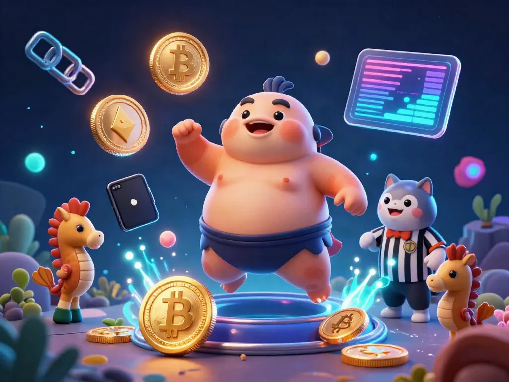 Engage with Sunwin's exciting underwater casino scene featuring a cartoon fugu, catfish referee, and seahorse fans.