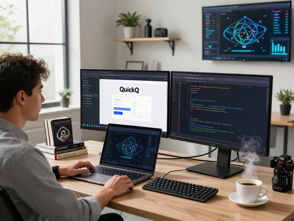 QuickQ下载界面和网络优化软件的开发者在工作环境中的高效使用情况