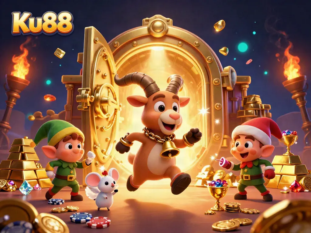Win big at Ku88 while experiencing a thrilling 3D casino adventure with lively characters.