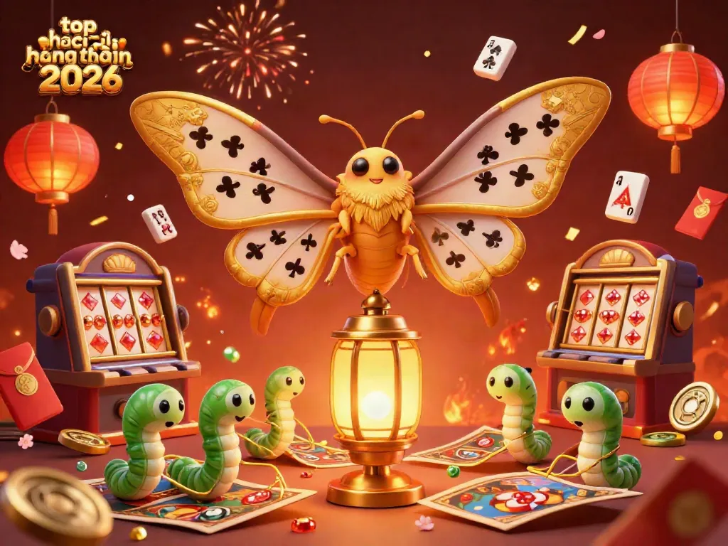 Enticing scene showcasing the top nha cai uy tin hàng đầu 2026 with a majestic moth beside casino elements.