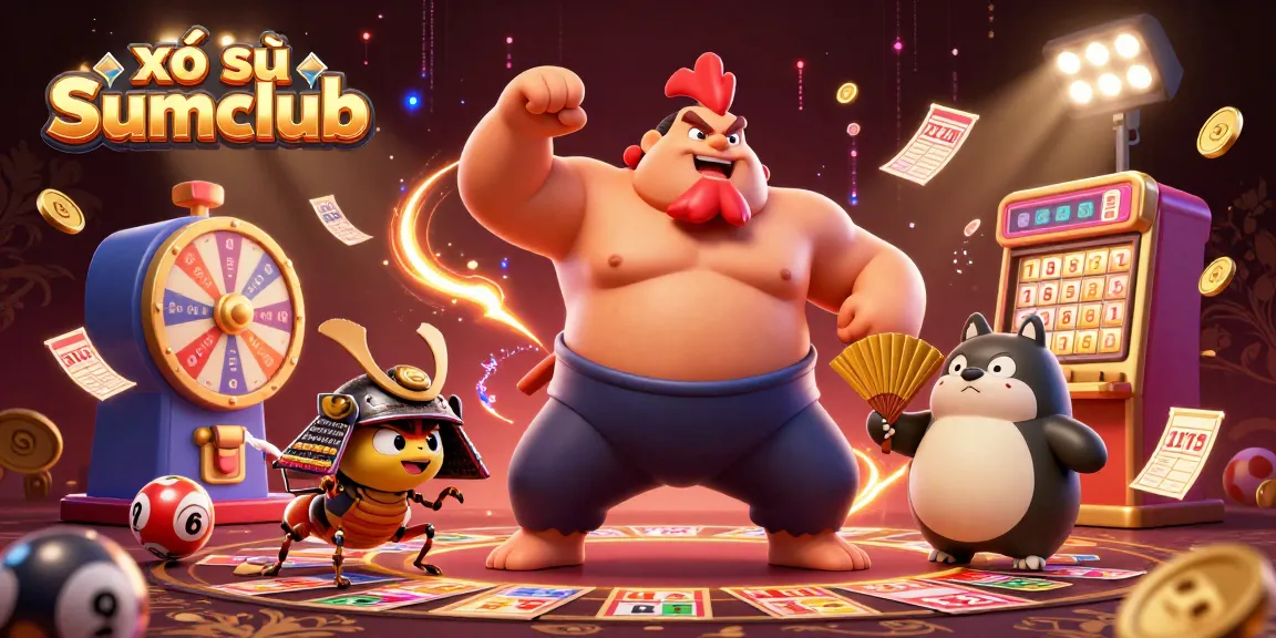 Experience the excitement of xổ số Sumclub with a vibrant lottery-themed digital illustration.