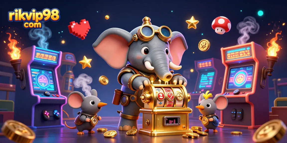 Experience lively gameplay with rikvip98 com's golden slot machine and dynamic 3D game elements.