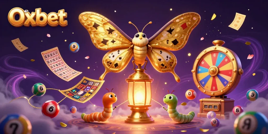 Experience exciting gameplay at Oxbet with vibrant lottery balls and golden casino elements.