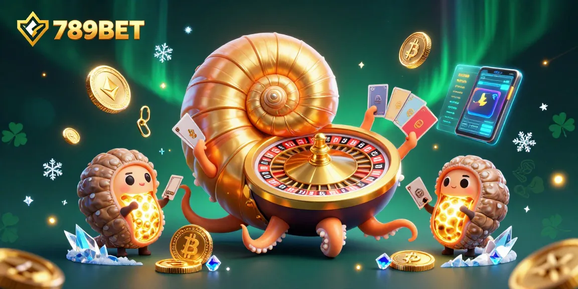 Experience thrilling gaming action with 789BET's ancient nautilus roulette in a vibrant 3D scene.