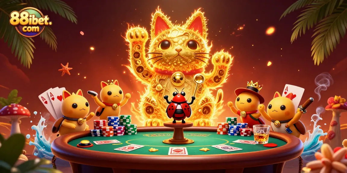 Join the excitement at 88ibet. com with a vibrant lucky cat and dynamic poker scene.