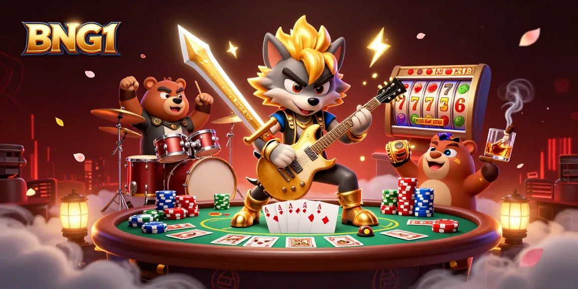 Experience thrilling gaming action at BNG1 Casino with live performances and vibrant casino elements.