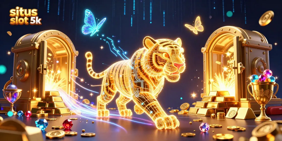 Engage with situs slot 5k featuring captivating 3D characters and treasure in a digital casino.