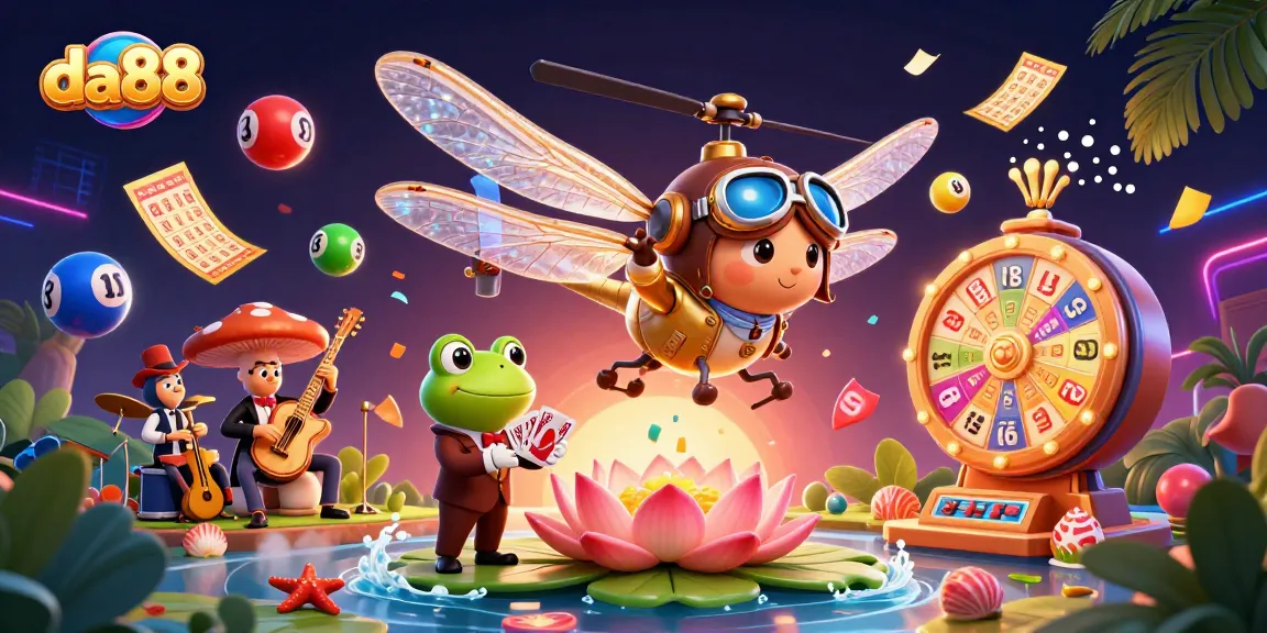 Experience thrilling wins with da88 at the vibrant lily pad casino featuring lively characters and games.
